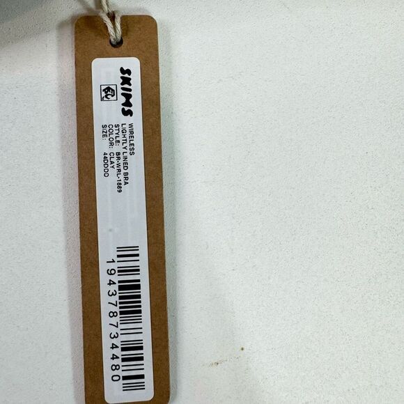 SKIMS Bra Womens Size 42DDDS Tan Clay Lightly Lined Seamless Push-Up NWT Innerwe - Picture 2 of 8